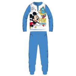   Disney Mickey Mouse lange dunne kinderpyjama - katoenen jersey pyjama - lichtblauw