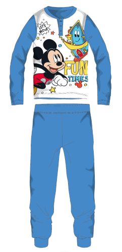 Disney Mickey Mouse lange dunne kinderpyjama - katoenen jersey pyjama - lichtblauw