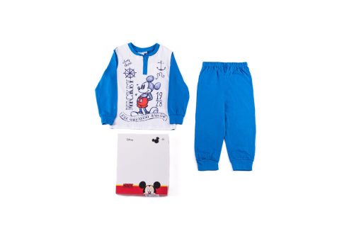 Lange dunne katoenen kinderpyjama - Mickey Mouse