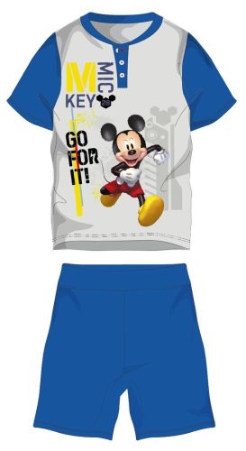 Disney Mickey Mouse zomer korte mouw kinderpyjama - katoenen jersey pyjama - middelblauw - 110