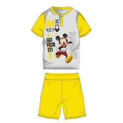   Disney Mickey Mouse zomer korte mouw kinderpyjama - katoenen jersey pyjama - geel - 110