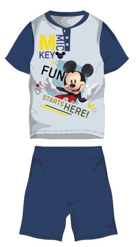 Disney Mickey Mouse zomer korte mouw kinderpyjama - katoenen jersey pyjama - donkerblauw - 104