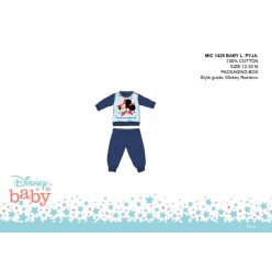   Disney Mickey Mouse baby pyjama - jersey katoenen pyjama - donkerblauw - 80