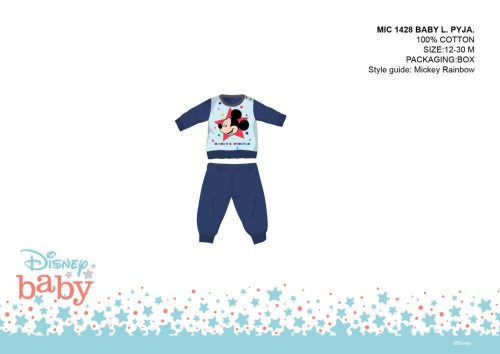 Disney Mickey Mouse baby pyjama - jersey katoenen pyjama - donkerblauw - 80