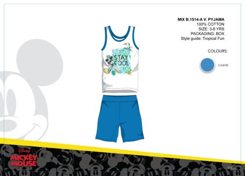 Disney Mickey Mouse zomer mouwloze kinderpyjama - katoenen pyjama