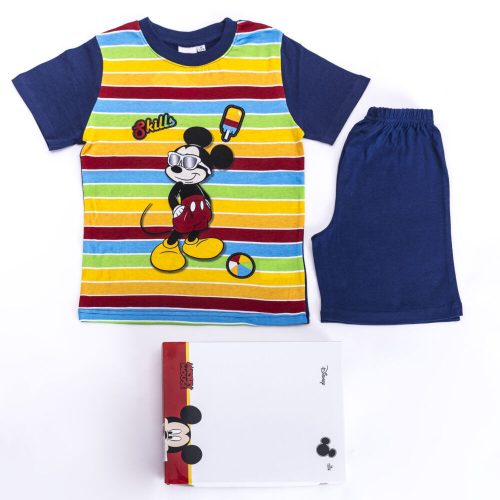 Mickey Mouse jongens katoenen zomerpyjama - korte mouwen - zomer set - donkerblauw - 98