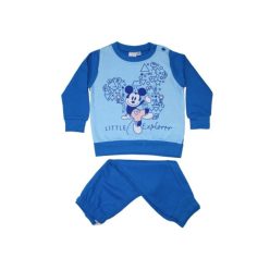   Winter flanellen baby pyjama - Mickey Mouse - lichtblauw - 92