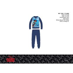   Disney Mickey Mouse dunne katoenen kinderpyjama - jersey pyjama - donkerblauw - 104