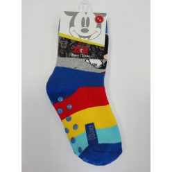  Antislip kinderbeenwarmers - Mickey Mouse - volledig pluche - middelblauw - 27-30