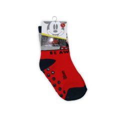   Antislip kinderbeenwarmers - Mickey Mouse - volledig pluche - rood - 19-22