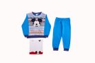 Dikke katoenen kinderpyjama - Mickey Mouse - middelblauw - 122