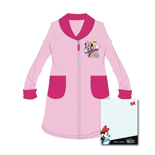 Kinderbadjas - koraal - Minnie Mouse - 110 - lichtroze
