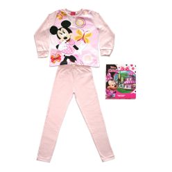   Lange dunne katoenen kinderpyjama - Minnie Mouse met vlinders - Jersey - lichtroze - 110