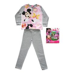   Lange dunne katoenen kinderpyjama - Minnie Mouse met vlinders - Jersey - grijs - 122
