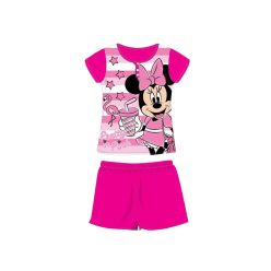   Zomerse korte mouwen kinder katoenen pyjama - Disney Minnie Mouse - gestreept - roze - 122