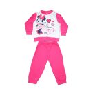 Lange dunne katoenen baby pyjama - hartjes Minnie Mouse - Jersey - roze - 92