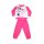 Lange dunne katoenen baby pyjama - hartjes Minnie Mouse - Jersey - roze - 92
