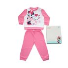 Lange dunne katoenen baby pyjama - hartjes Minnie Mouse - Jersey - roze - 98