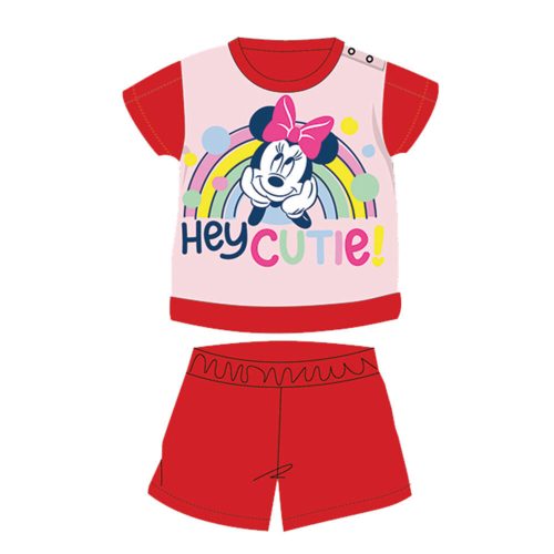 Zomerse korte mouwen katoenen baby pyjama - Disney Minnie Mouse - rood - 92