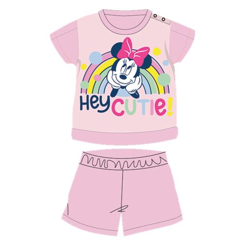 Zomerse korte mouwen katoenen baby pyjama - Disney Minnie Mouse - lichtroze - 92
