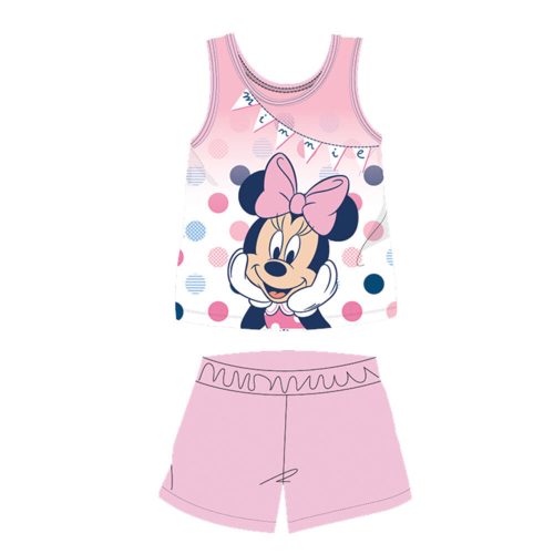 Zomerse mouwloze katoenen baby pyjama - Disney Minnie Mouse - lichtroze - 80