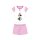 Zomer korte mouw kinderkatoenen pyjama - Disney Minnie Mouse - met Minnie opdruk - lichtroze - 110