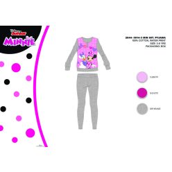   Winterse katoenen interlock kinderpyjama - Disney Minnie Mouse - grijs - 104