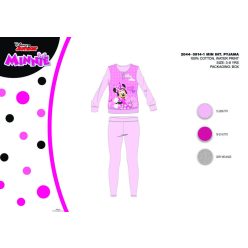   Winterse katoenen interlock kinderpyjama - Disney Minnie Mouse - lichtroze - 140
