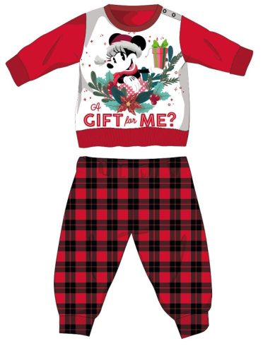 Disney Minnie Mouse winter thick Christmas baby pyjama - cotton flannel pyjama - red-black - 80