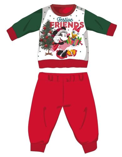Disney Minnie Mouse winter thick Christmas baby pyjama - cotton flannel pyjama - red-green - 80