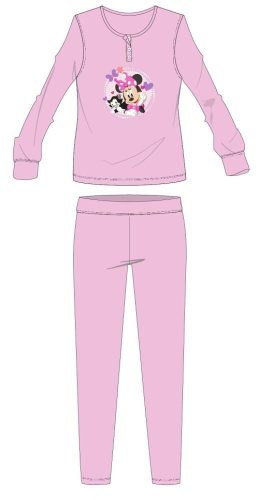 Disney Minnie Mouse katoenen flanellen pyjama - dikke winter pyjama voor kinderen - lichtroze - 110