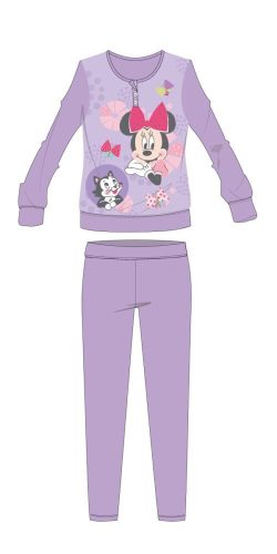 Disney Minnie Mouse winter cotton kinderpyjama - interlock pyjama - vlinderpatroon - lichtpaars - 128