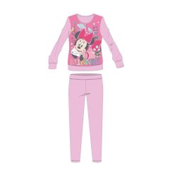   Disney Minnie Mouse winter katoenen kinderpyjama - interlock pyjama - bloemenprint - lichtroze - 110
