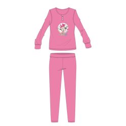   Disney Minnie Mouse winter katoenen kinderpyjama - interlock pyjama - roze - 134-140