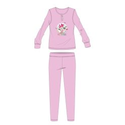   Disney Minnie Mouse winter katoenen kinderpyjama - interlock pyjama - lichtroze - 104