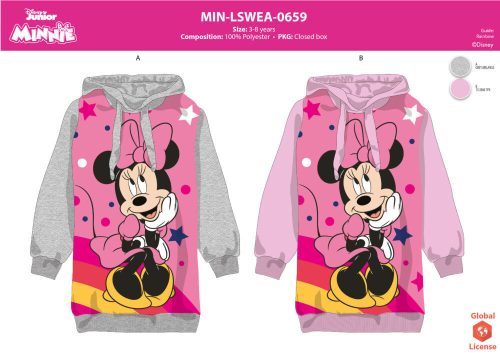Disney Minnie Mouse hoodie voor meisjes - grijs - 104
