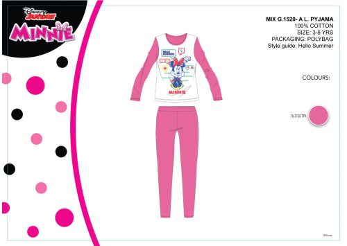 Disney Minnie Mouse kinderjersey pyjama - katoenen pyjama - roze