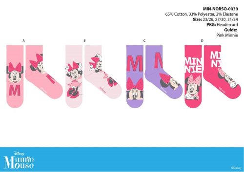 Disney Minnie Mouse kinderkatoenen normale sokken - 4 paar/pak