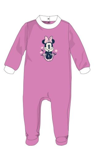 Disney Minnie Mouse baby velour romper - paars - voor baby's van 1-3 maanden