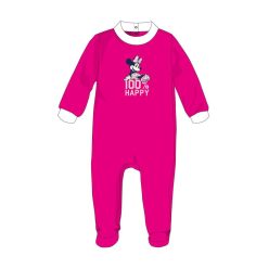   Disney Minnie Mouse baby velour romper - roze - voor baby's van 0-1 maand