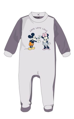 Disney Minnie Mouse baby velour romper - grijs - voor baby's van 0-1 maand