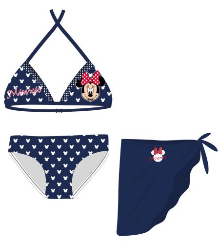 Disney Minnie Mouse bikiniset - bikinitop met driehoekige bovenkant + rok voor meisjes - donkerblauw - 104