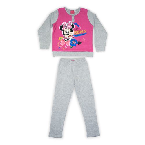 Winter flanellen kinderpyjama - Minnie Mouse - grijs - 98