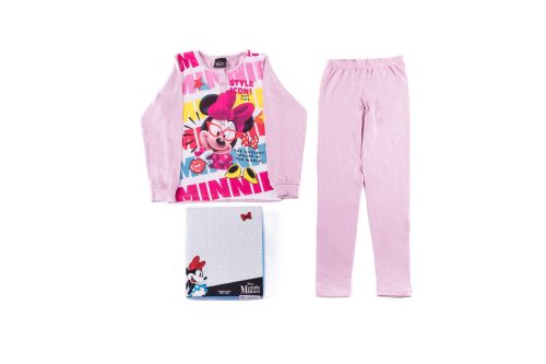 Lange dunne kinderpyjama - Minnie Mouse - 116 - lichtroze