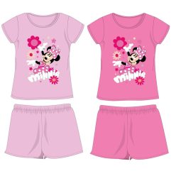   Disney Minnie Mouse katoenen zomeroutfit - T-shirt en korte broek set - roze - 110