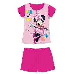   Disney Minnie Mouse zomer korte mouw kinderpyjama - katoenen jersey pyjama - roze - 122