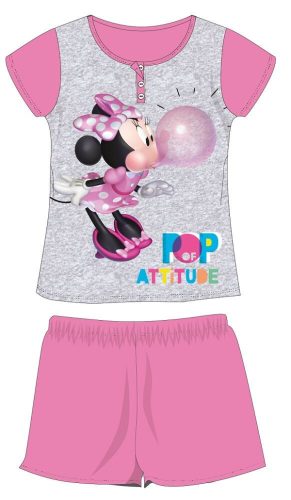 Disney Minnie Mouse zomerpyjama met korte mouwen voor kinderen - katoenen jersey pyjama - grijs - 128