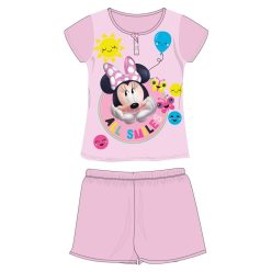   Disney Minnie Mouse zomerpyjama met korte mouwen voor kinderen - katoenen jersey pyjama - lichtroze - 122