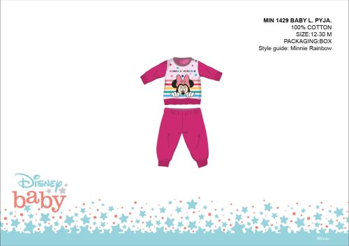 Disney Minnie Mouse baby pyjama - jersey katoenen pyjama - roze - 92