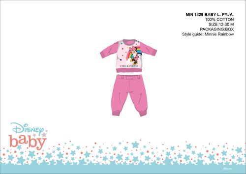 Disney Minnie Mouse baby pyjama - jersey katoenen pyjama - roze - 80